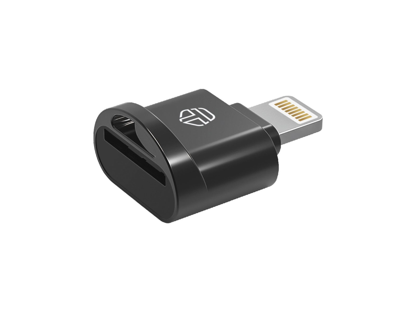 Leitor de cartões SD Techancy, adaptador Micro SD para Lightning, KK2108, compatível com iPad e iPhone, preto